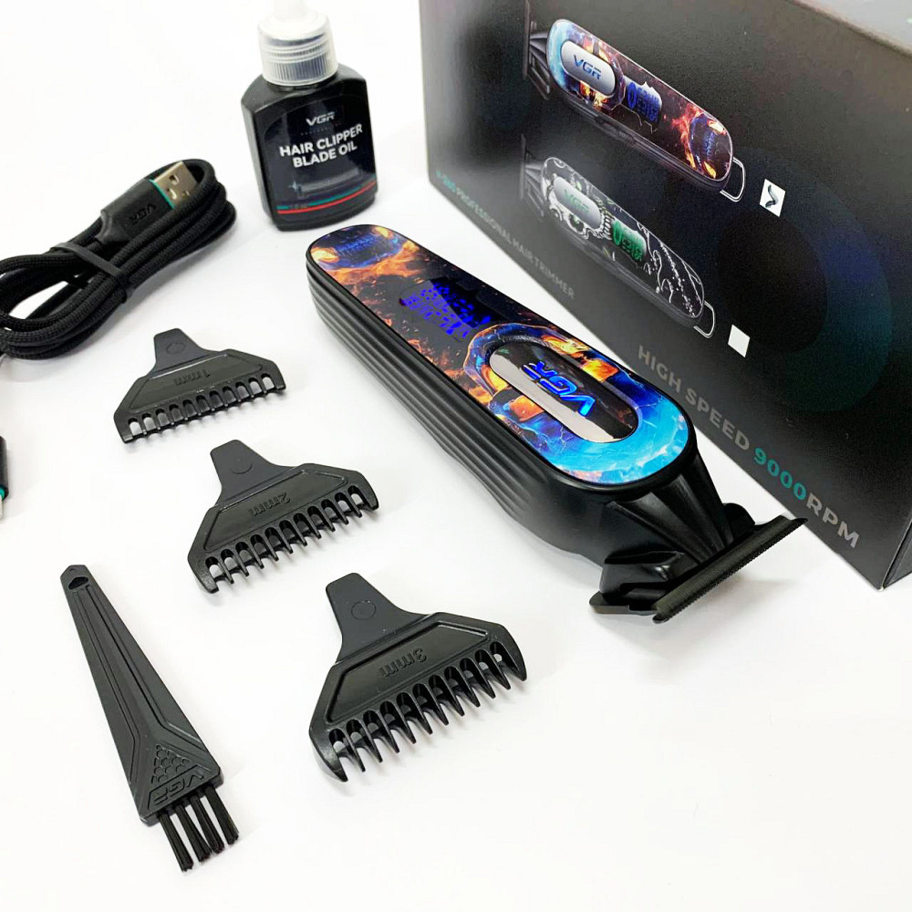 Професійна машинка для стрижки голови VGR, Акумуляторна машинка-тример для стрижки волосся PI-75 Івано-Франківськ - фото 9