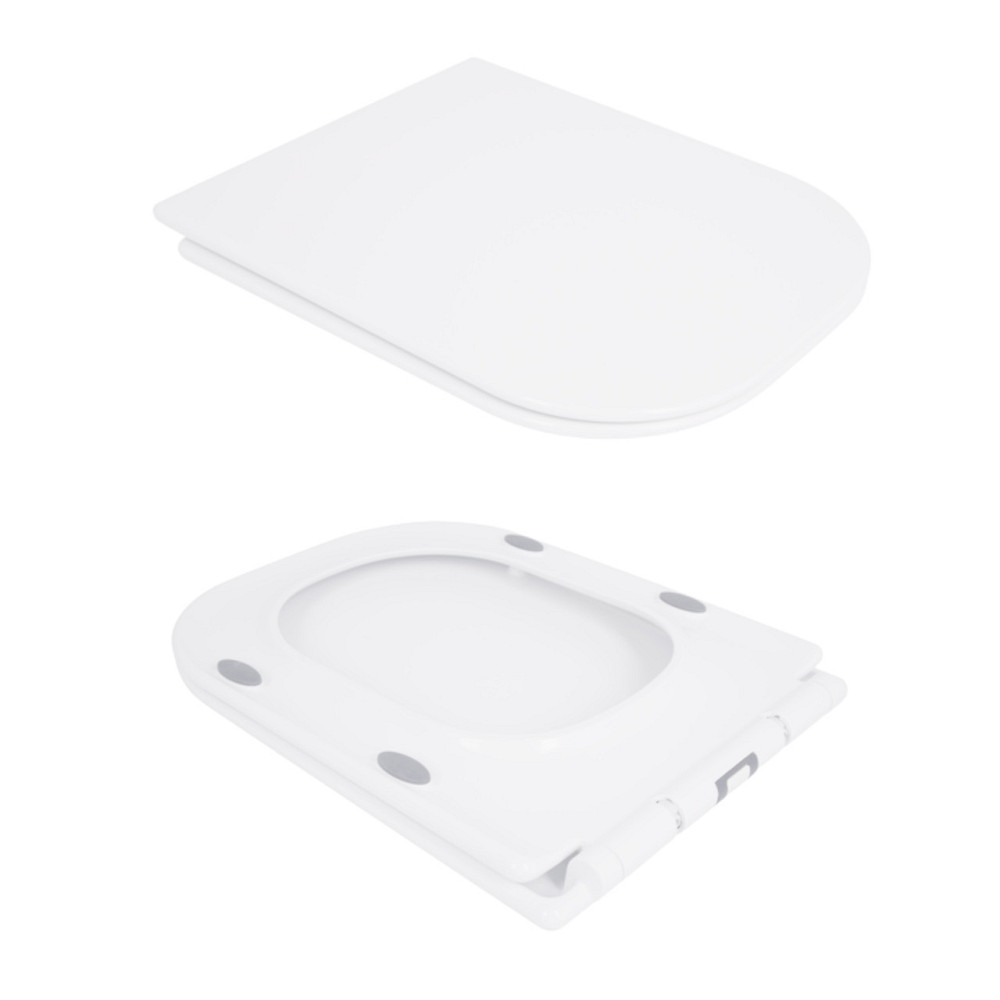 Унітаз-компакт Qtap Presto Quadro безобідковий із сидінням Soft-close QT24221215AW Київ - фото 17
