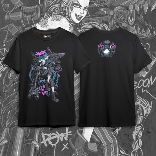 Футболка для подростка мальчика с принтом Arcane Jinx 2 Размер 160 Anime10846 Днепр - изображение 3