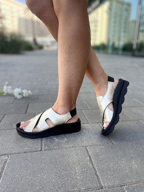 Abbi Босоніжки жіночі ABBI C110-06 золото (літо, шкіра натуральна) (3831) лише 38р. Коломыя - изображение 10