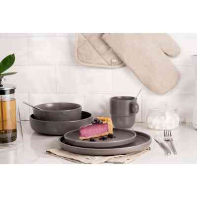 Тарелка Ardesto Trento Dessert 20,5 см Grey (AR2920TG) Винница