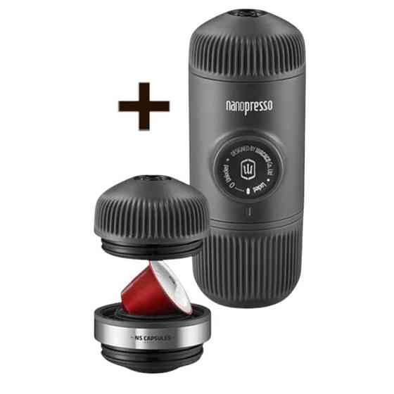 Портативне механічне еспресо кавоварка Wacaco Nanopresso + адаптер для капсул (для меленої кави) Київ