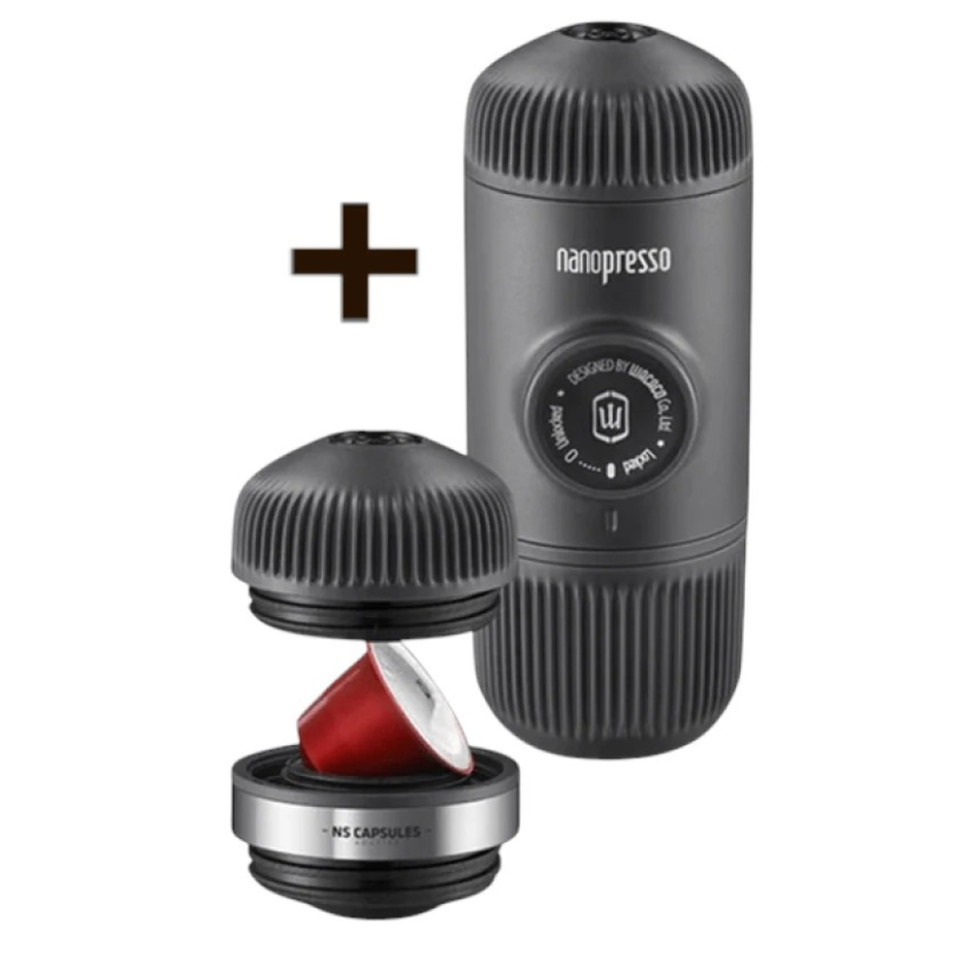 Портативне механічне еспресо кавоварка Wacaco Nanopresso + адаптер для капсул (для меленої кави) Київ - фото 1