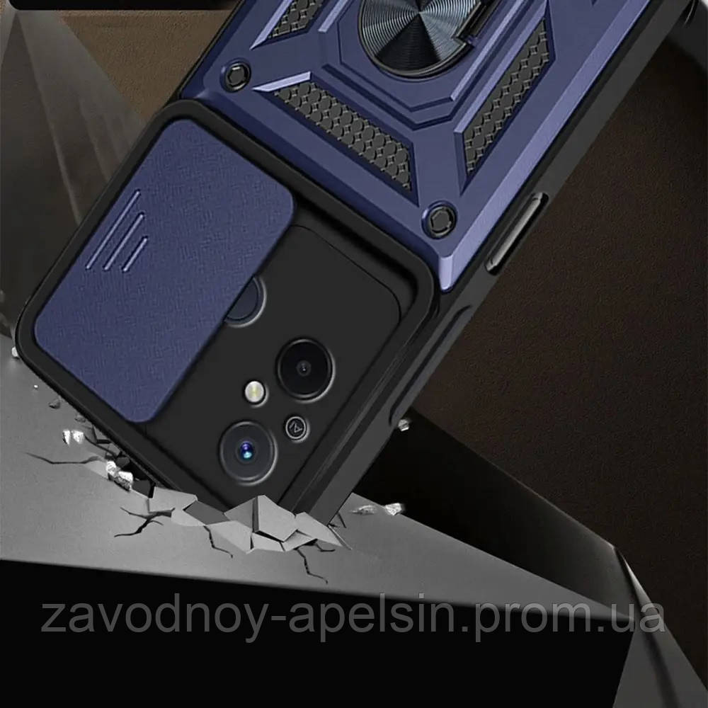Xiaomi Redmi 11A 12C Противоударный чехол (кольцо + шторка) Одесса - изображение 3