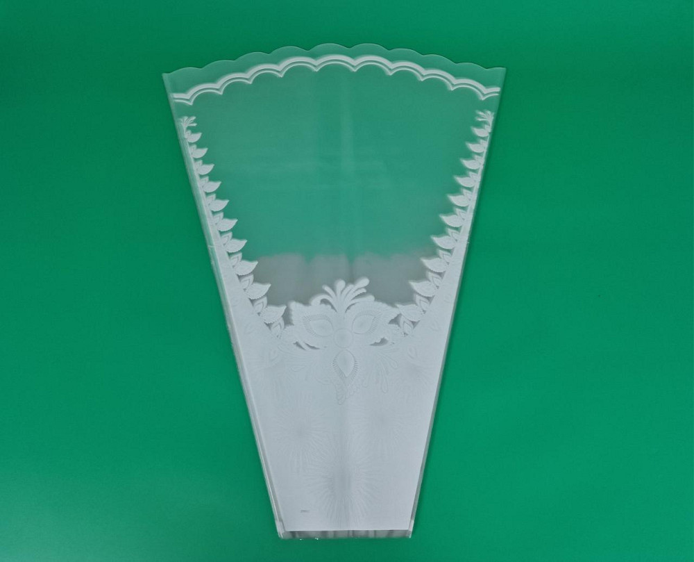 Упаковка конус під квіти h70/14низ/56верх(100 шт) Листочки білі 175 (1) (100 шт) Харків - фото 4