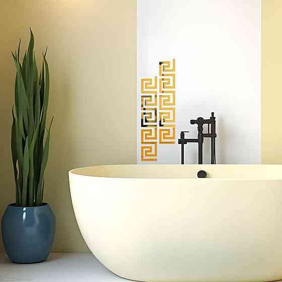 Зеркальный золотой декор, самоклеящийся, 10 штук Киев