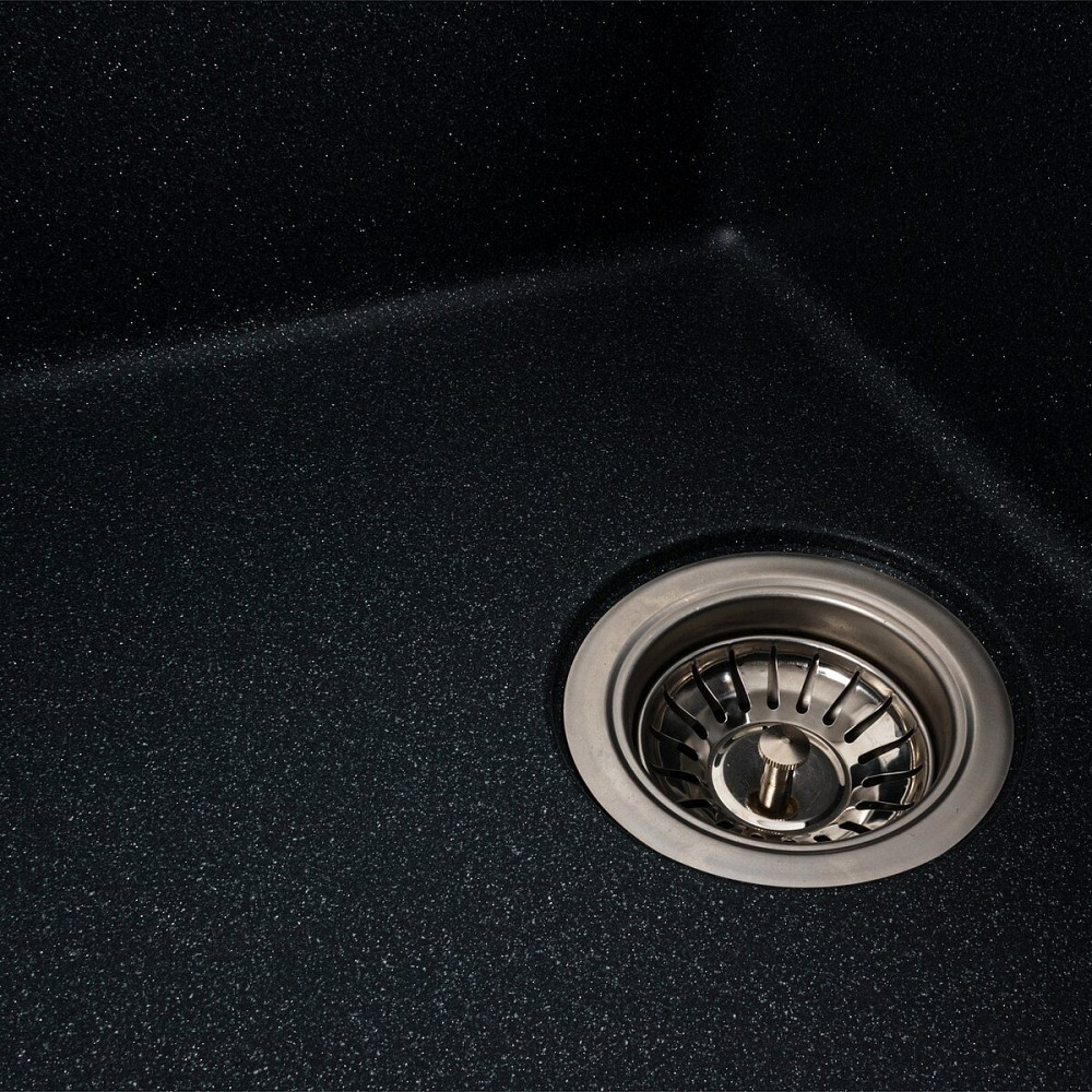 VALESO Гранітна мийка для кухні VALESO ZIRKONE 6250 матова Антрацит Коломыя - изображение 8