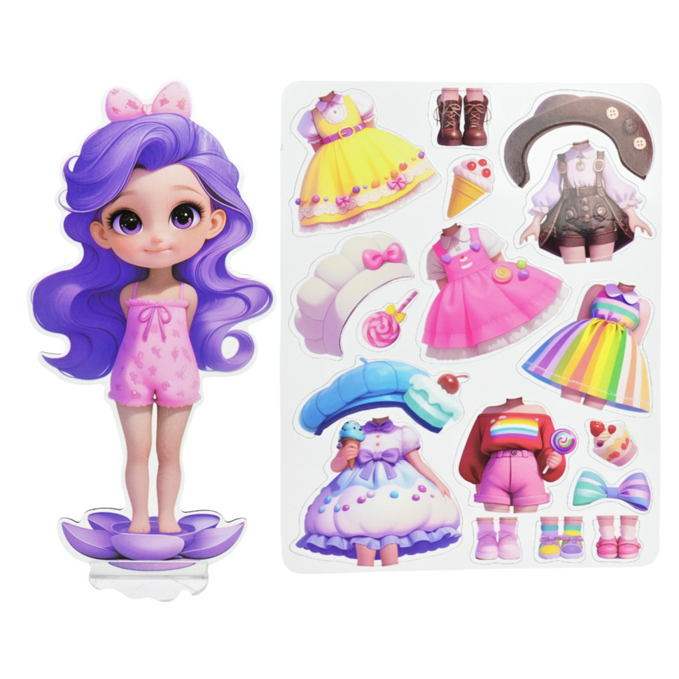 Дитячий набір для творчості "Магнітний гардероб" 8886-1 одяг та аксесуари Вінниця - фото 1