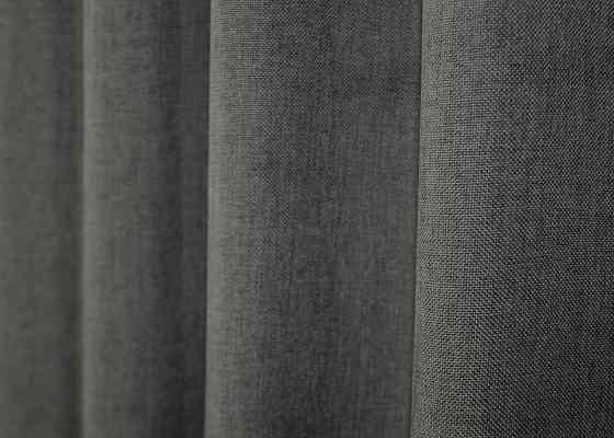 Комплект коротких штор VR-Textil Льон Мішковина № 1473ш Темно-сірий 130х170 см 2 шт (35-0225) Київ