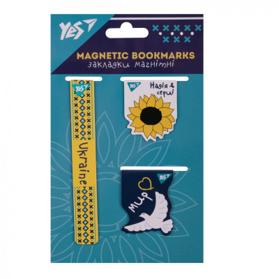 Закладки для книг Yes магнитные Ukraine 3 шт (708354) Винница - изображение 2
