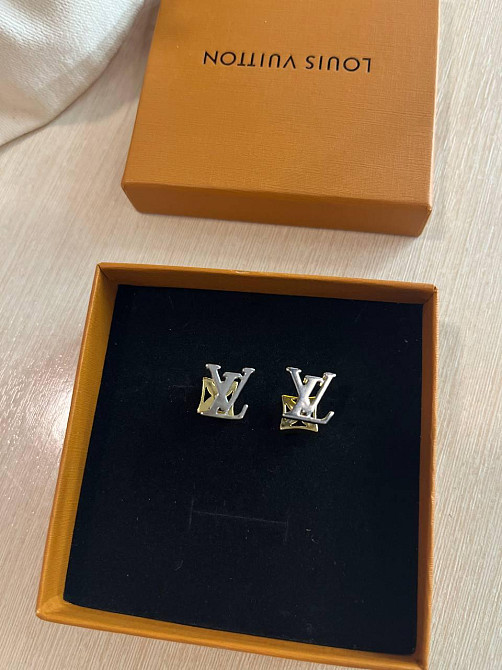Луї Віттон сережки / Louis Vuitton подвійні сережки Одеса - фото 4
