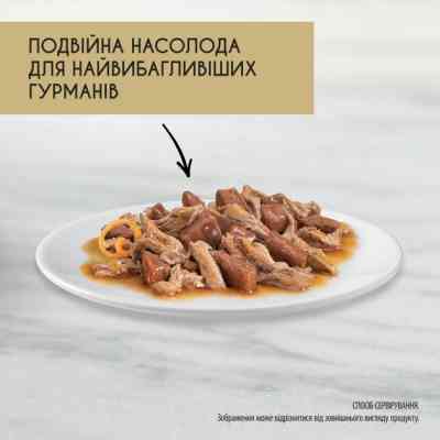 Влажный корм для кошек Purina Gourmet Gold. Двойное удовольствие с уткой и индейкой 85г (7613031381050) Винница