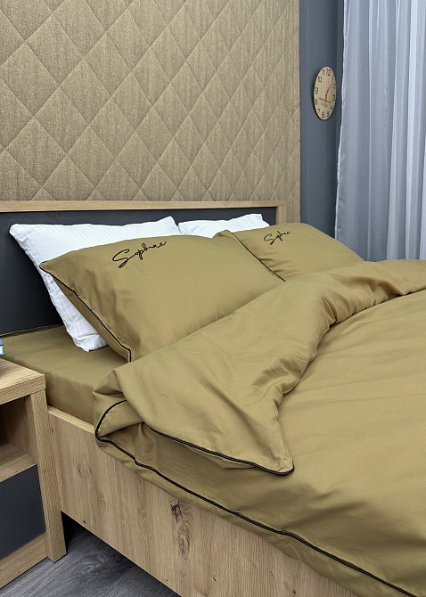 Комплект постільної білизни Сатин, Двоспальний 180х220 Шамуа (88-135) Київ - фото 7