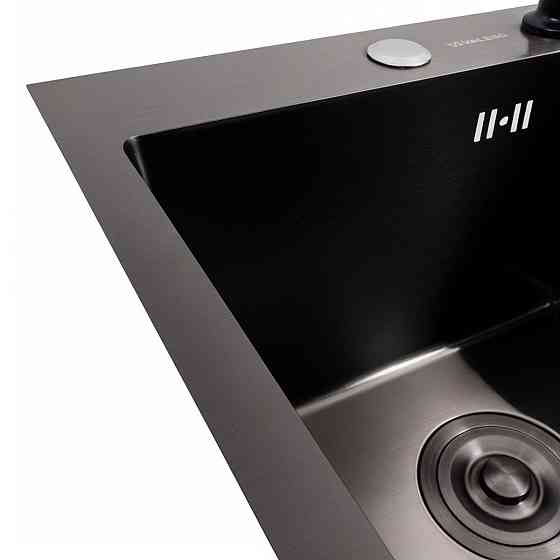 VALESO Кухонна мийка PVD чорна 40*50 VALESO Handmade (сифон крулий 3,0/0,8) Киев