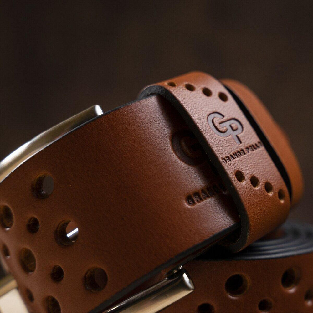 Ремінь чоловічий Grande Pelle 11052 під джинси Коричневий Київ - фото 9