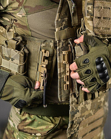 Плитоноска 4 швидкі скидання з напашником Cordura піксель ДЛ63965 Київ - фото 7