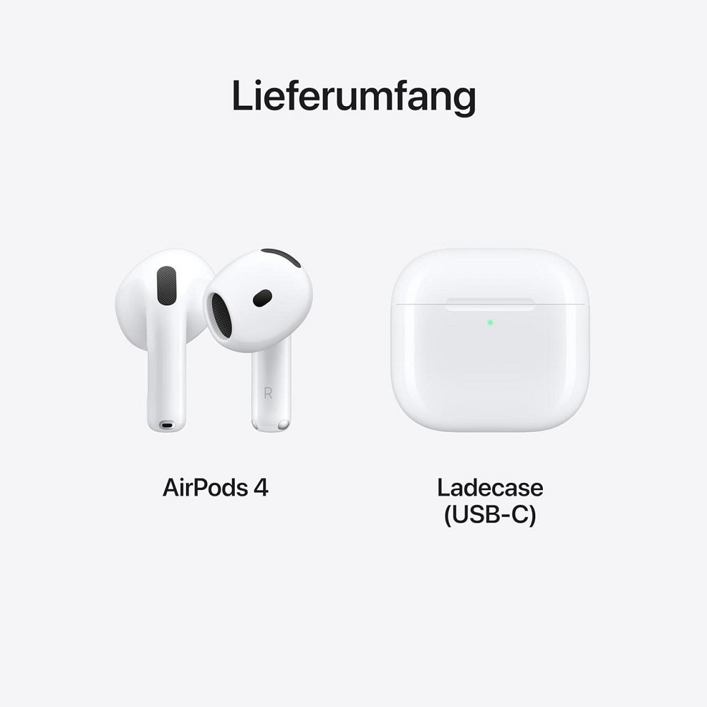 Беспроводные наушники Apple AirPods 4 с Bluetooth персонализированным 3D-аудио с кейсом USB-C чип H2 фирменные Киев - изображение 6
