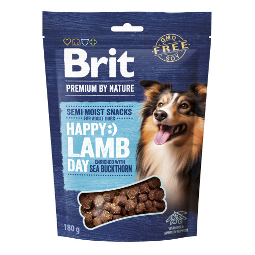 Лакомство Brit Premium Semi-moist Snacks Lamb with Sea Buckthorn полувлажные для собак с ягненком и облепихой 180 г Киев - изображение 1