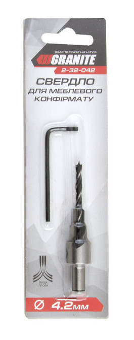 GRANITE Свердло для меблевого конфірмату GRANITE 4.2 мм 2-32-042 Коломия - фото 4
