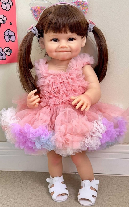 Кукла реборн девочка 55 см Злата с аксессуарами и одеждой. Харьков - изображение 4