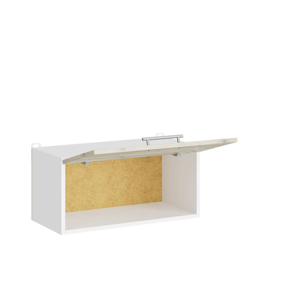 Кухонный модуль под вытяжку Эверест Эко 600 дуб крафт белый/белый 60х30х28 см (DTM-071130) Львов - изображение 2