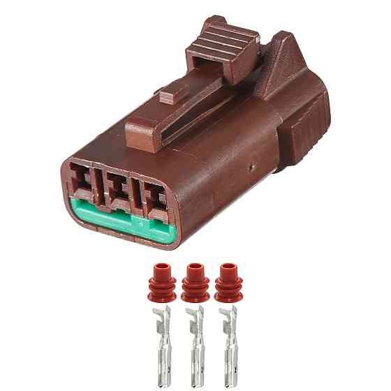 Разъем коннектор 3-контактный Коричневый, Пластик, PB015-0385 KUM Корея, Япония универс., Hyundai, Kia, Mitsubishi 40500 Киев