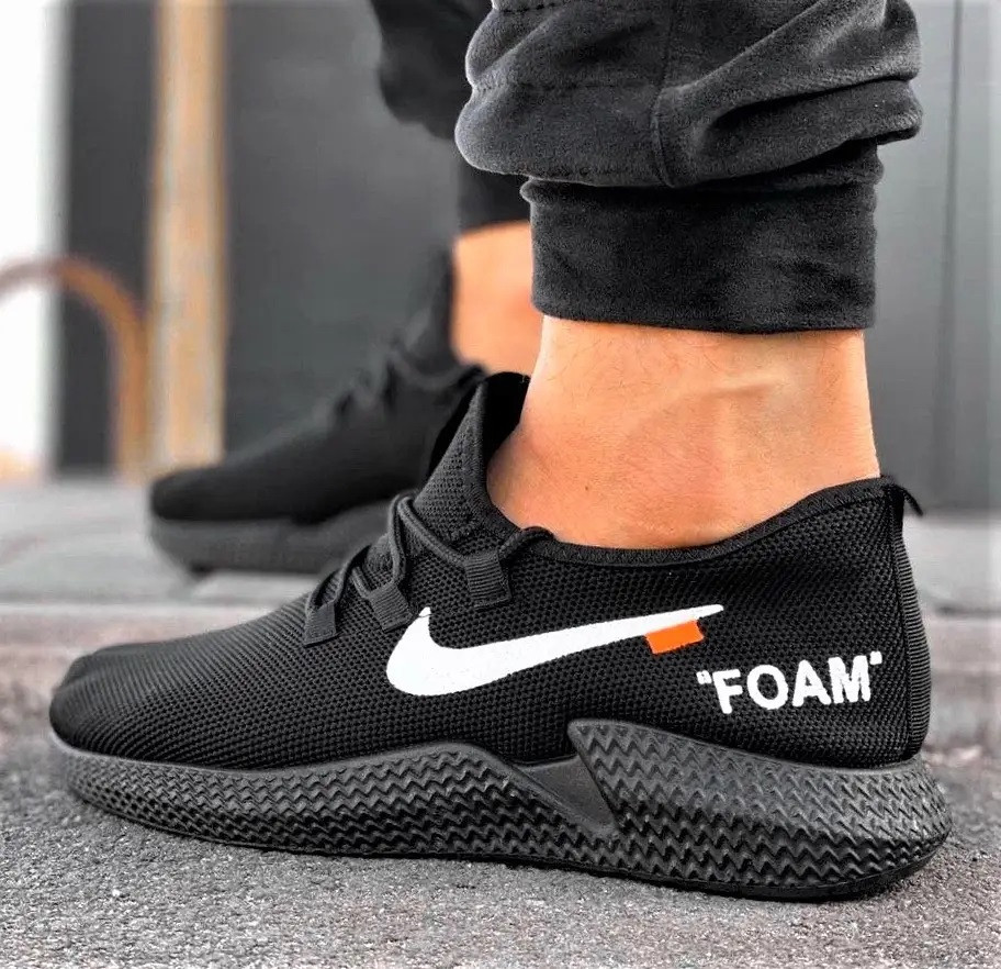 Кросівки Чоловічі Чорні Найки Ткани Тканинні Boost Пінка в стилі N!ke (розміри: 40,41) Дніпро - фото 8