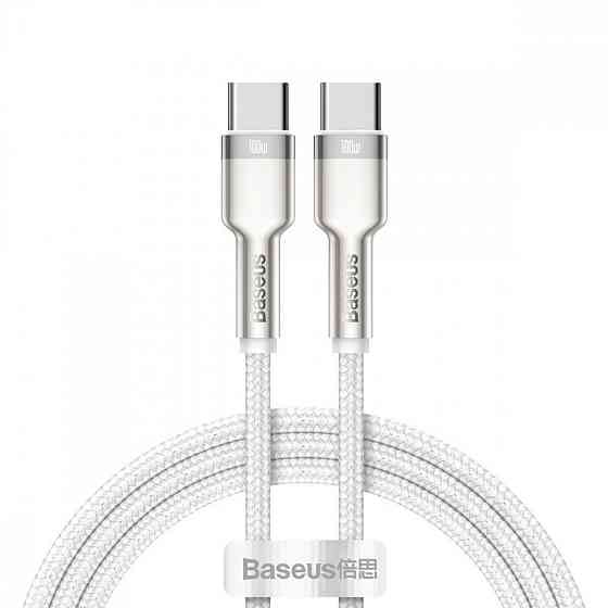 Кабель Baseus Cafule Metal Type-C to Type-C 100W 1м белый Львов