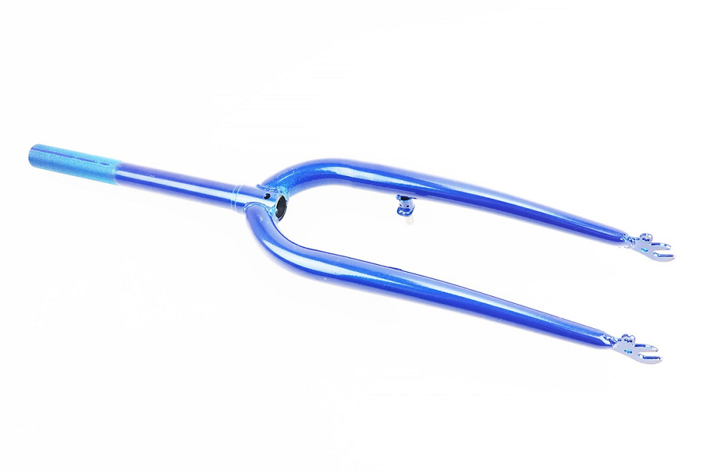 Вилка 24" з різьбою 1" (25,4мм), шток 240мм, V-brake, синя Київ - фото 2