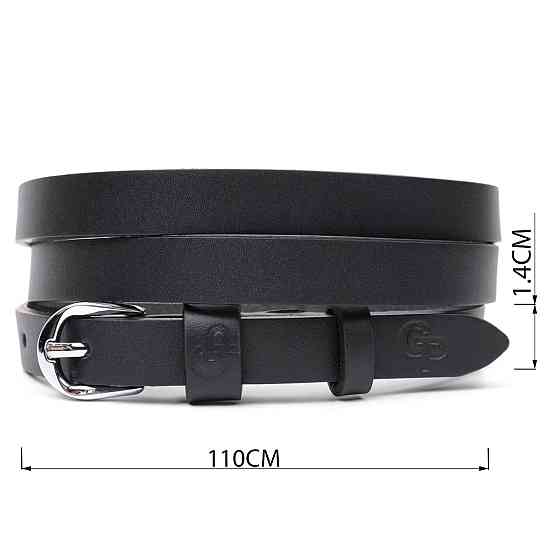 Бесподобный женский ремень из натуральной кожи GRANDE PELLE 11693 Черный Киев