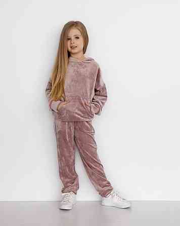 Дитячий велюровий костюм Кенгуру Пудровий 98-104 Харків