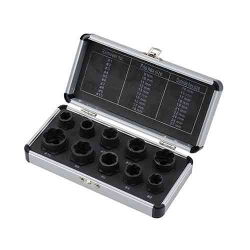 Набір екстракторів 10шт 9-19мм для зірваних болтів і гайок, сталь HSS Київ