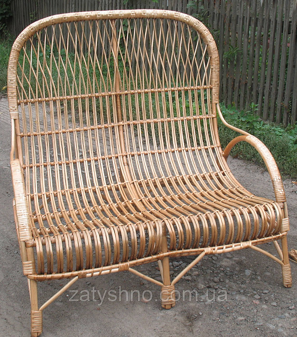 Диван шезлонг плетений двомісний для вітальні Київ - фото 1