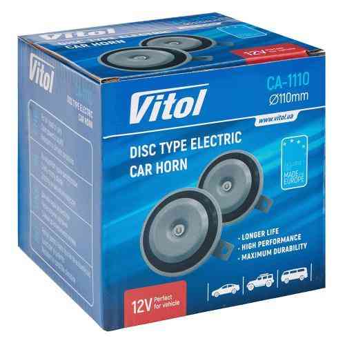Дисковий електромагнітний сигнал СА-1110 VITOL 12В, діаметр 110мм Харків