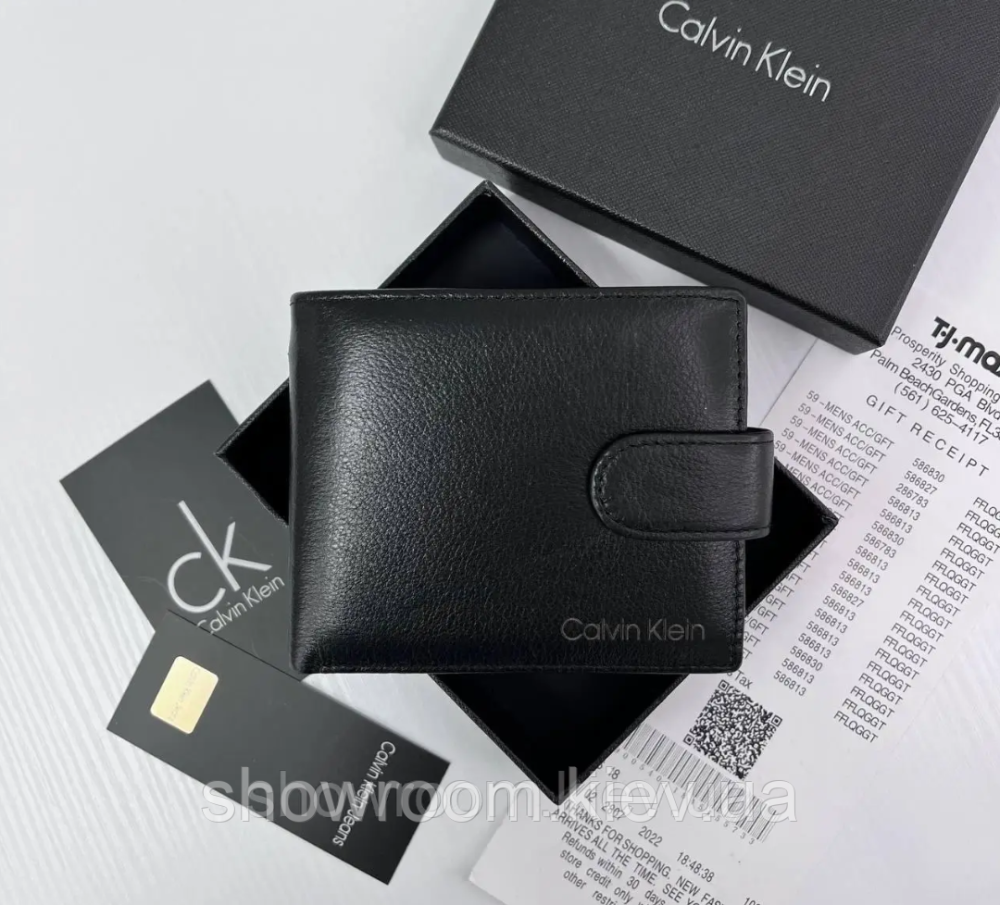 Чоловіче шкіряне портмоне з зажимом (208) подарункова упаковка Київ - фото 1