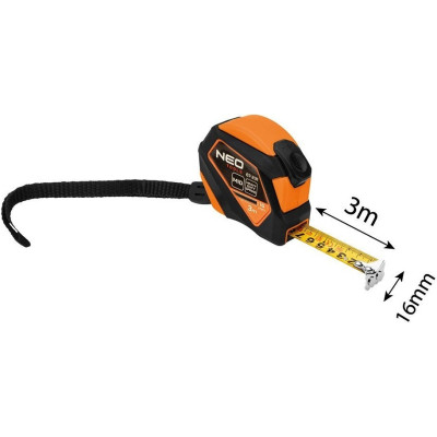 Рулетка Neo Tools 3мx16мм, с фиксатором сматывания, магнит (67-231) Винница - изображение 4