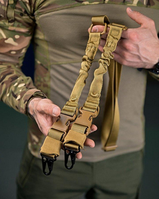 Двухточечный оружейный ремень койот ПП7604 Одесса - изображение 5