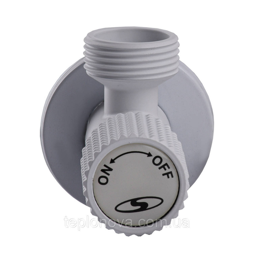 Кран кутовий кераміка SOLOMON EXCLUSIVE 1/2″X3/4″ 989 WW (White/White) ( 1шт.) Черновцы - изображение 4