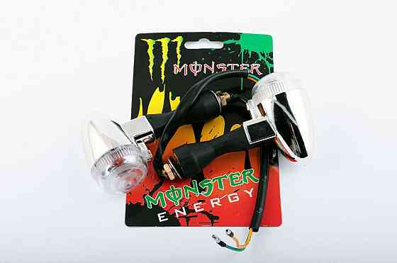 Повороти, міні (пара) круглі (хром, біле скло) Мукачево