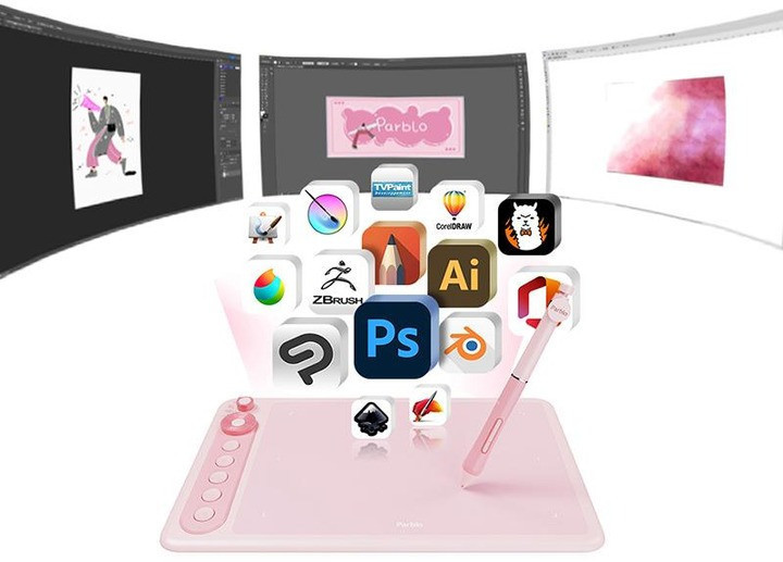 Графічний планшет Parblo Intangbo X7 Pink ( 20646 ) Харьков - изображение 2