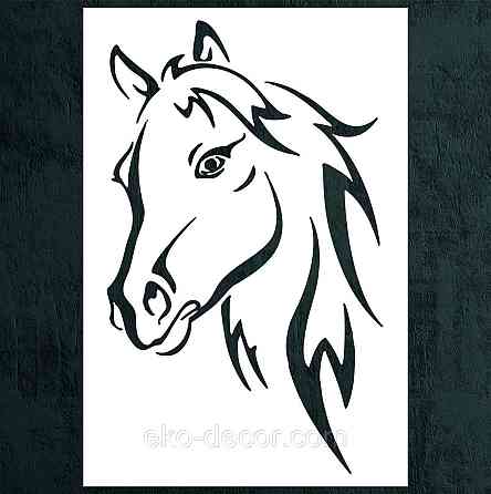Декоративное настенное Панно «Лошадь», Декор на стену 90*61 см, Белый Киев
