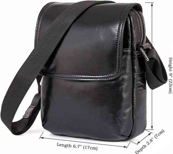 Сумка мужская Vintage 14470 кожаная Черная Киев