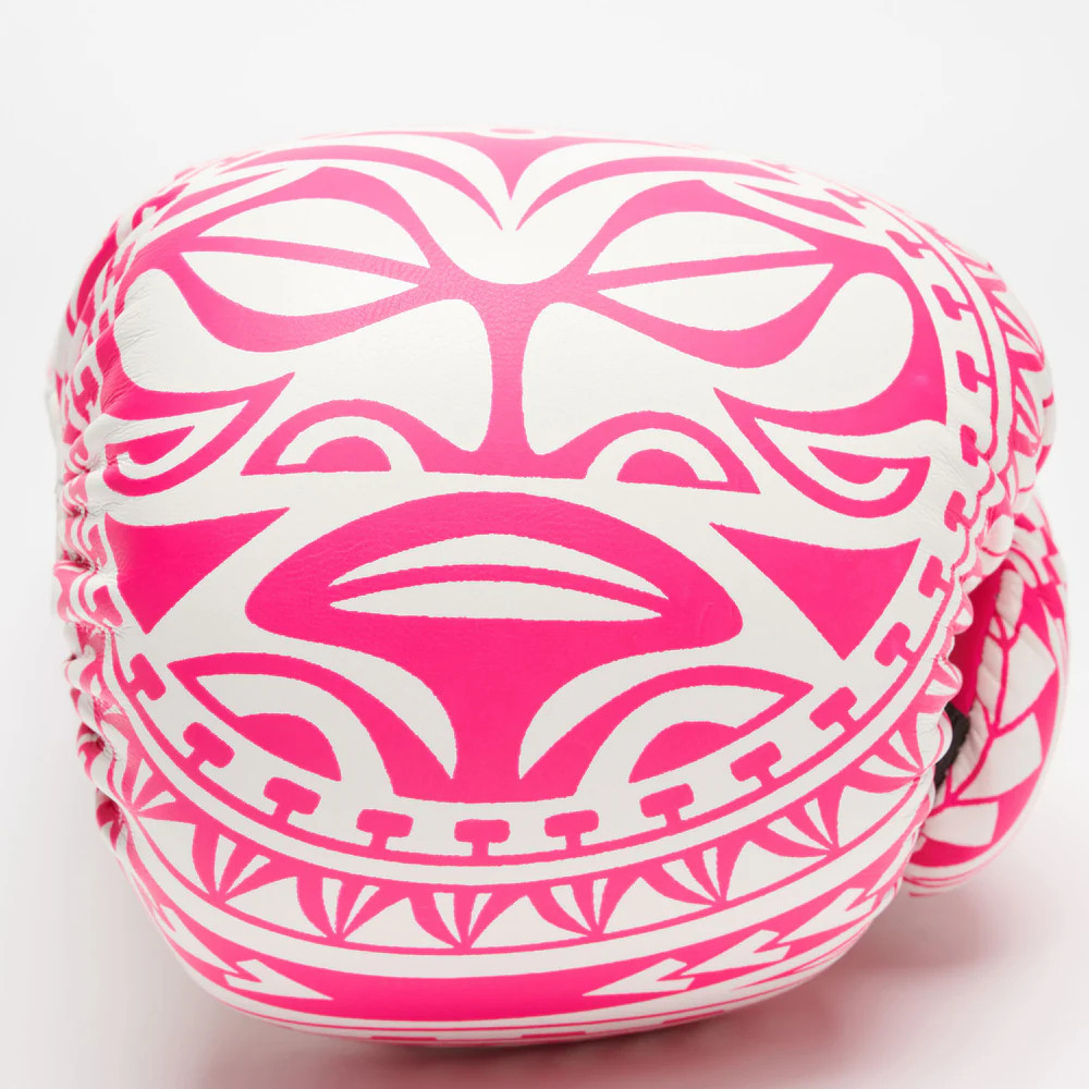 Боксерські рукавиці Leone GN329 HAKA White/Pink 10 унцій Каменское - изображение 7