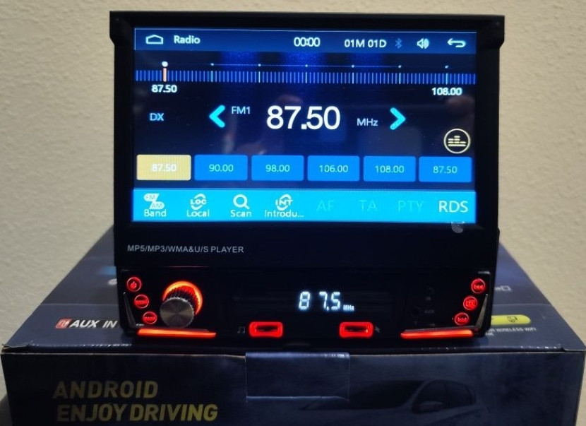 Автомагнітола 1Din 7" з CarPlay та Android Auto з висувним екраном. Харків - фото 3