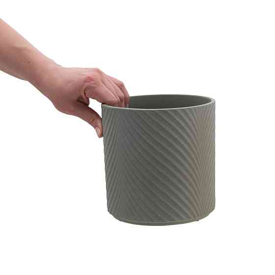 elemi Кашпо для квітів керамічне elemi "Листок" (темно-зелений) 16" круглий 2,3 л Коломыя