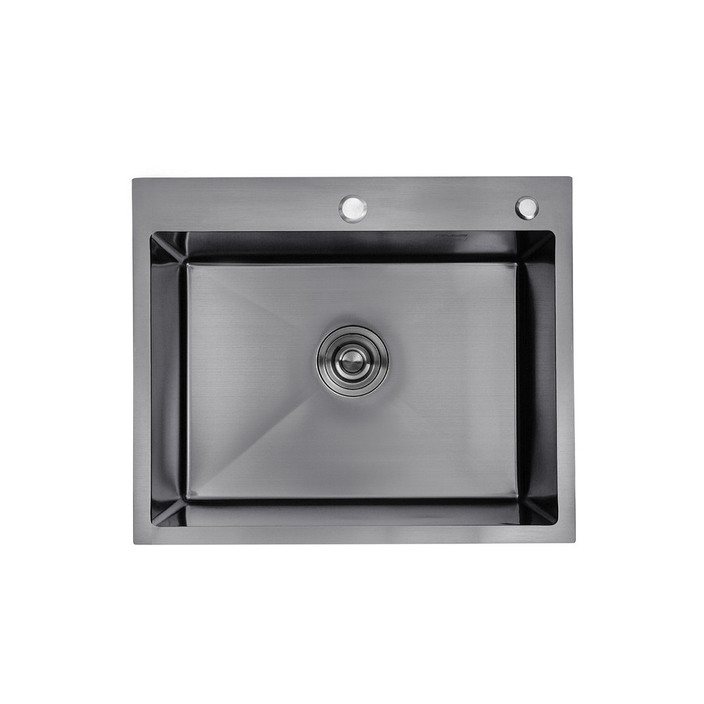 Кухонная мойка Kroner KRP Schwarze - 6050HM с PVD покрытием (3/1 мм) черная Киев - изображение 1