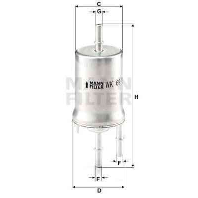 Фільтр паливний Mann WK69 Вінниця