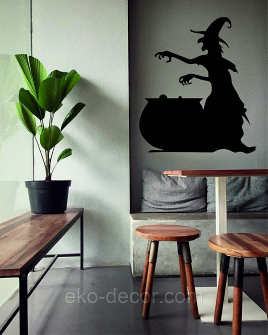 Декоративное настенное 3D Панно «Ведьма», Декор на стену с объемом 110*87 см, Черный Киев - изображение 8