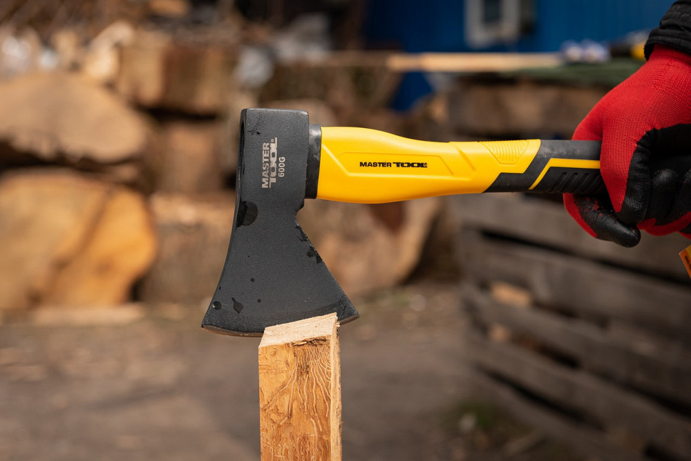 Топор MASTERTOOL 600 г HRC50 фиберглассовая ручка 370 мм 05-0901 Ровно - изображение 5