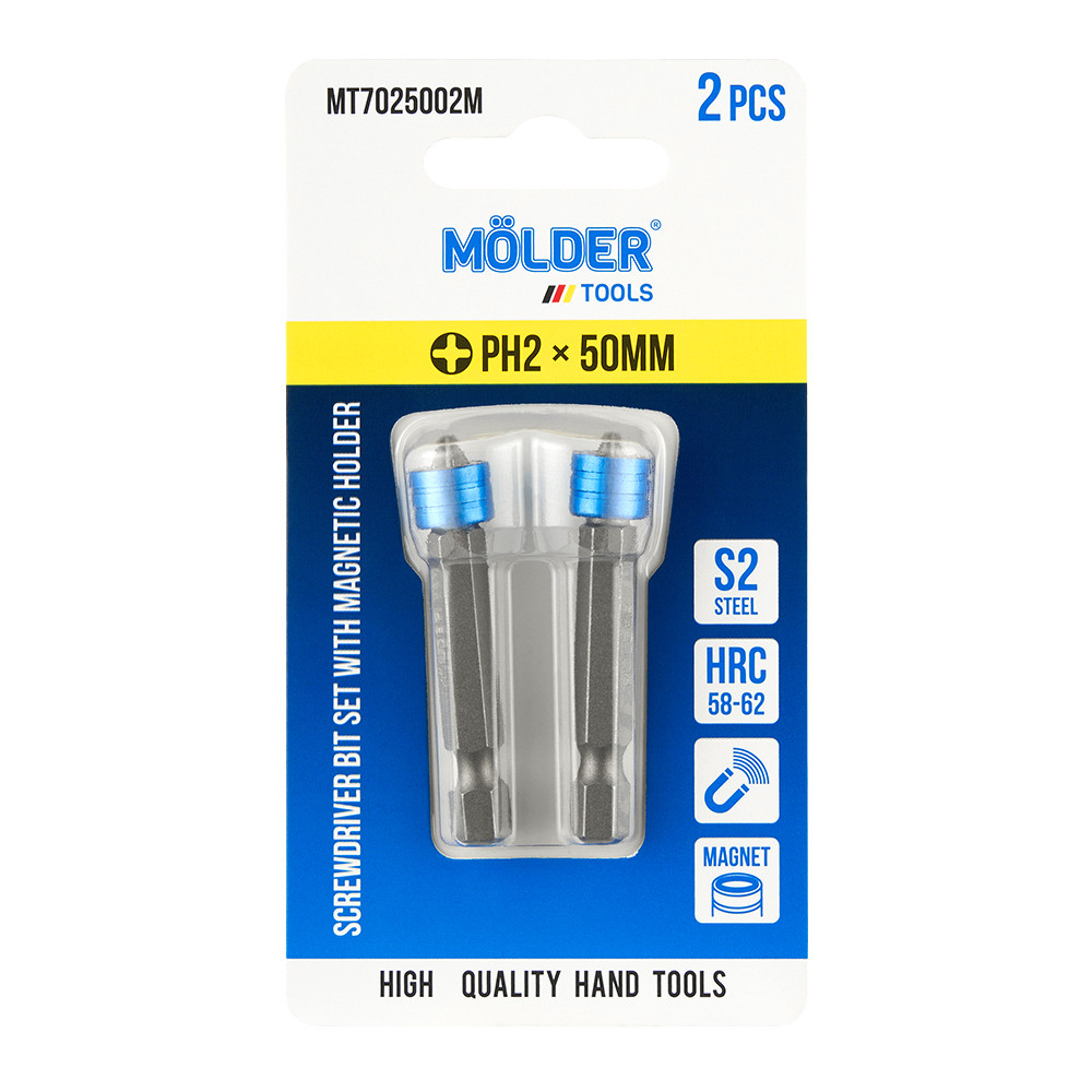 Набір біт з Molder магнітним тримачем PH2x50мм 2шт Львів - фото 1